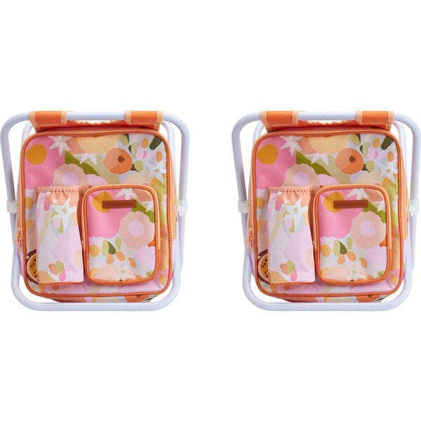 2x Annabel Trends Picnic Cooler Chair Outdoor Seat w/Insulated Bag Tutti Fruitti