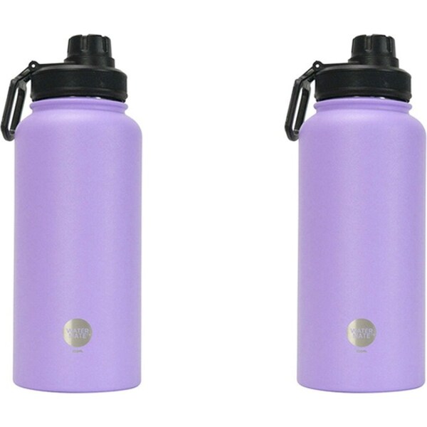 2x Annabel Trends Watermate 950ml Stainless Steel Water Bottle Gelato Purple