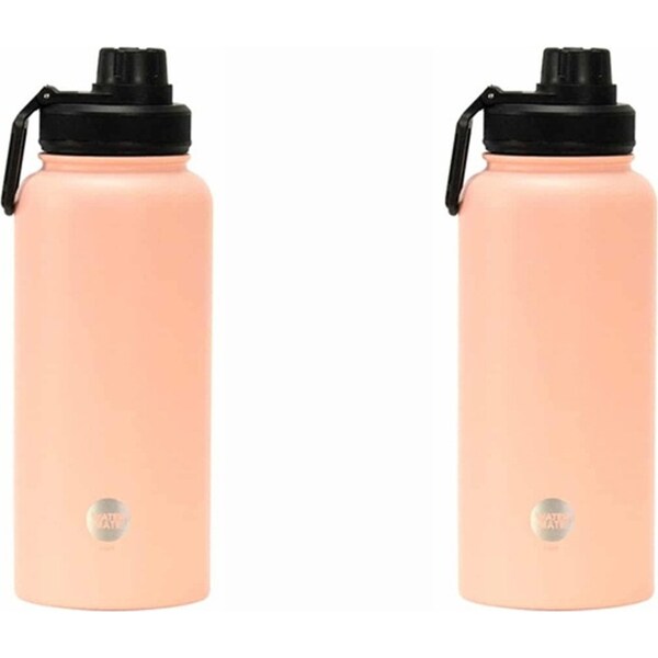 2x Annabel Trends Watermate 950ml Stainless Steel Water Bottle Tumbler Peach