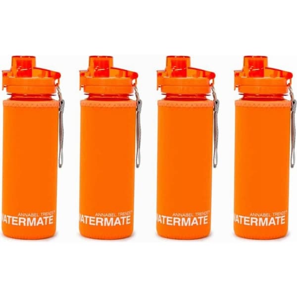 4x Annabel Trends Watermate Neoprene Drink Bottle Cover Insulated Sleeves Orange