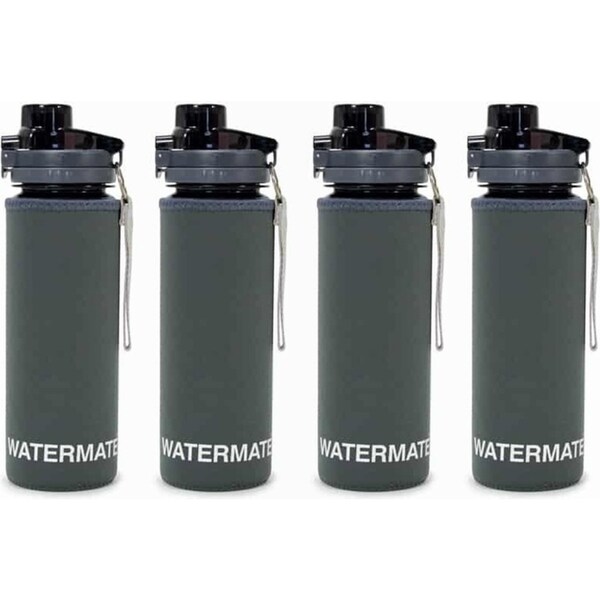 4x Annabel Trends Watermate Neoprene Bottle Cover Insulated Sleeves Charcoal