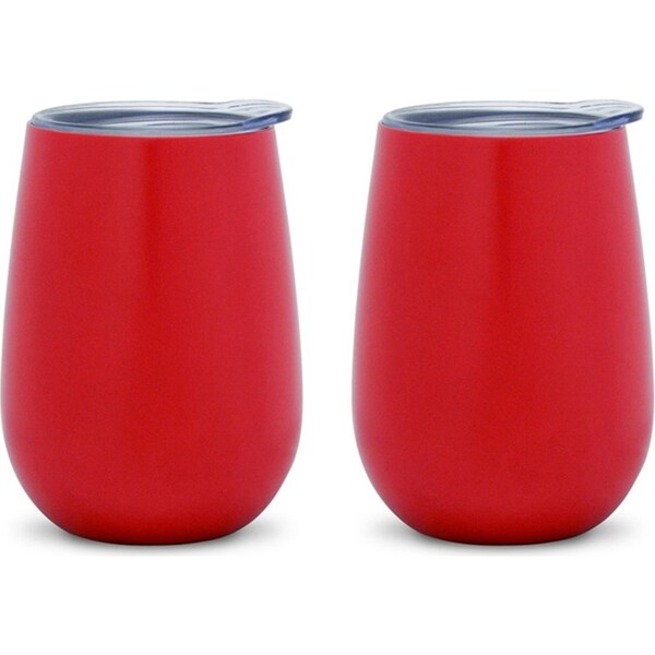 2x Annabel Trends 295ml S/S Wine Tumbler Double Walled Drink Cup Watermelon