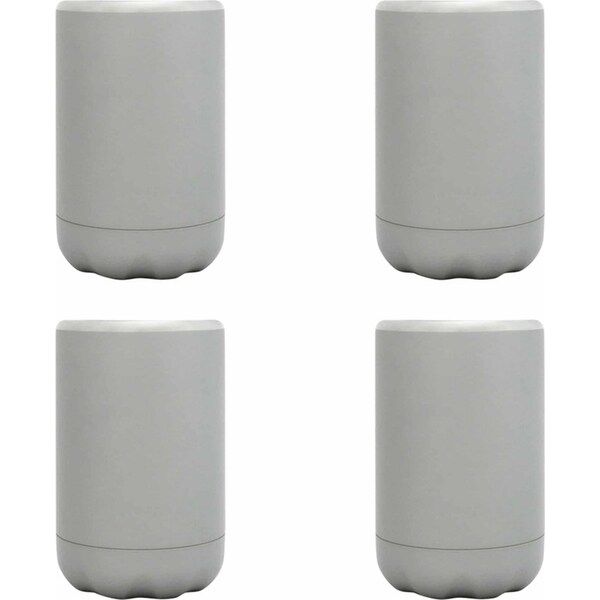 4x Annabel Trends 12cm S/S Can Beer Beverage Cooler Insulated Holder Titanium