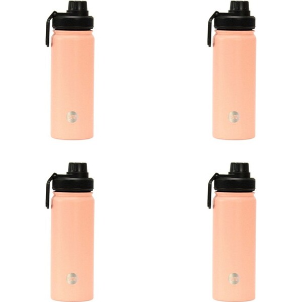 4x Annabel Trends Watermate 550ml Stainless Steel Water Bottle Tumbler Peach