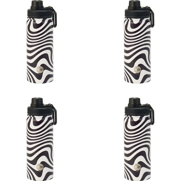 4x Annabel Trends Watermate 550ml Stainless Steel Bottle Tumbler Hypnotic Swirls