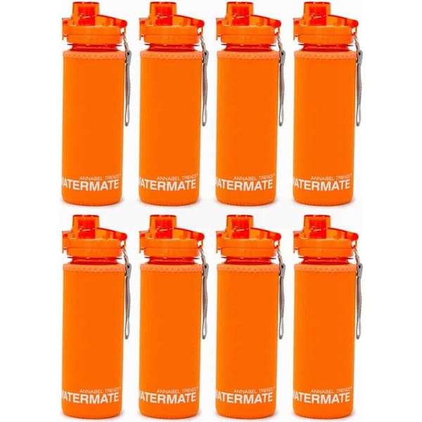 8x Annabel Trends Watermate Neoprene Drink Bottle Cover Insulated Sleeves Orange