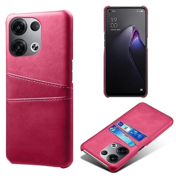 For Oppo Reno8 5g Multipurpose Card Slots Phone Protector Pu Leather Coated Hard Pc Cover Case
