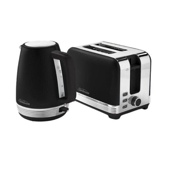 Sunbeam Chic Collection Breakfast Kettle and Toaster Pack - Black