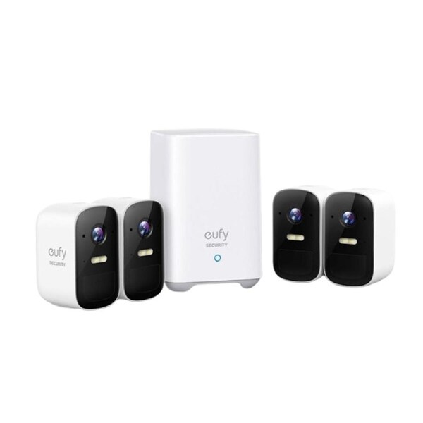 eufy Security eufyCam 2C Pro 2K 4-Pack Camera Kit with HomeBase 2