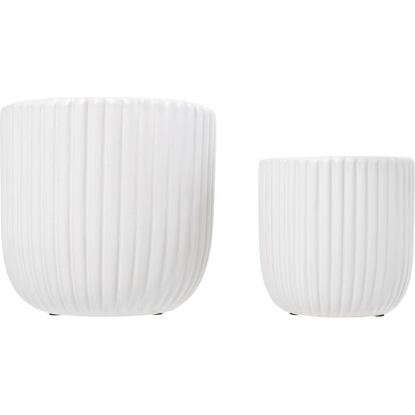 2pc Splosh Exotic Planter Set Plant Pot Home/Garden Decor Small/Large White