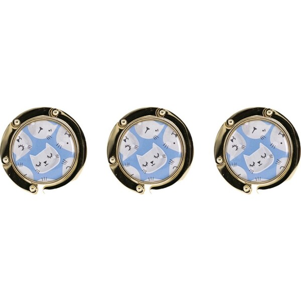 3x Splosh Portable Handbag Accessories Hanger Bag Table/Desk Holder 4.5cm Cat