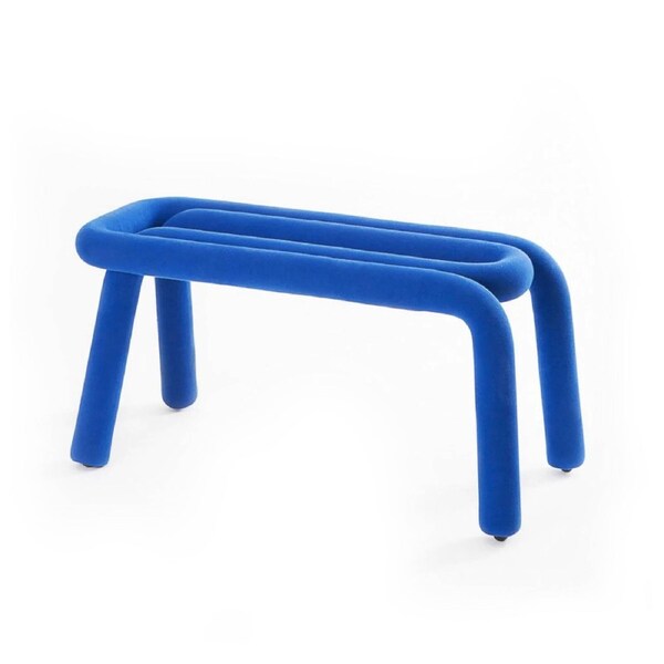 MIUZ Replica Bold Bench Designer Seat Living Room Entryway Furniture - Blue