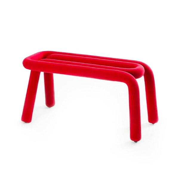 MIUZ Replica Bold Bench Designer Seat Living Room Entryway Furniture - Red