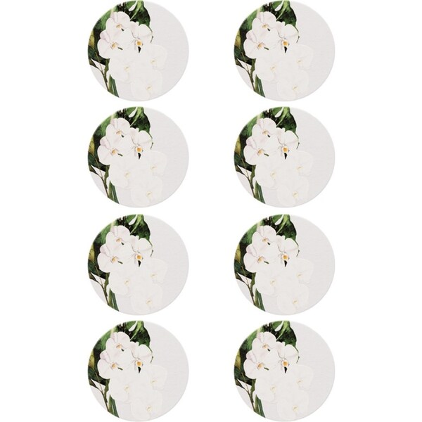8x Splosh Greenhouse 11cm Ceramic Pansy Coaster Drink Mat Pad Table Round
