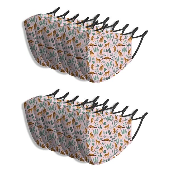 12x Splosh Adult Reusable Face Mask w/ Adjust Strap 12y+ Jungle Leopard