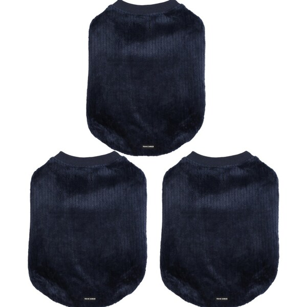 3x Frank Barker Velvet Lined Corduroy Pet/Dog Winter Coat Large 34x47cm Navy