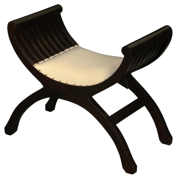 Sloane Single Seater Upholstered Stool - Chocolate
