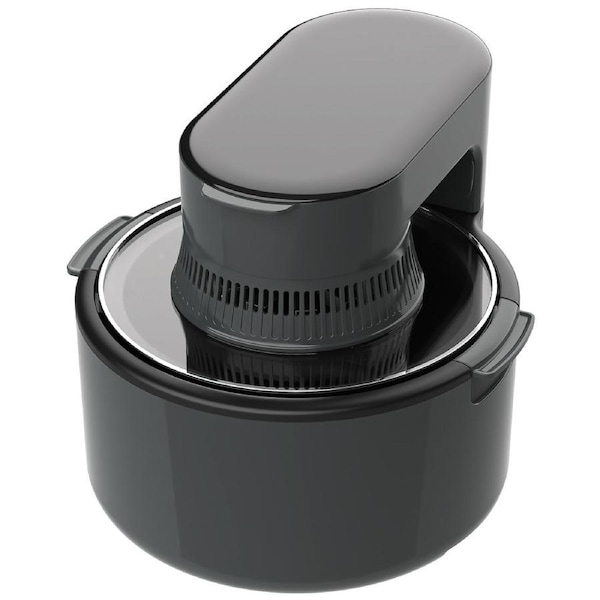 YOPOWER 4L Air Fryer,8-in-1 Electric Cooker,Healthy Oven with Large View Window for Fast Roast Bake Reheat Broil-Grey