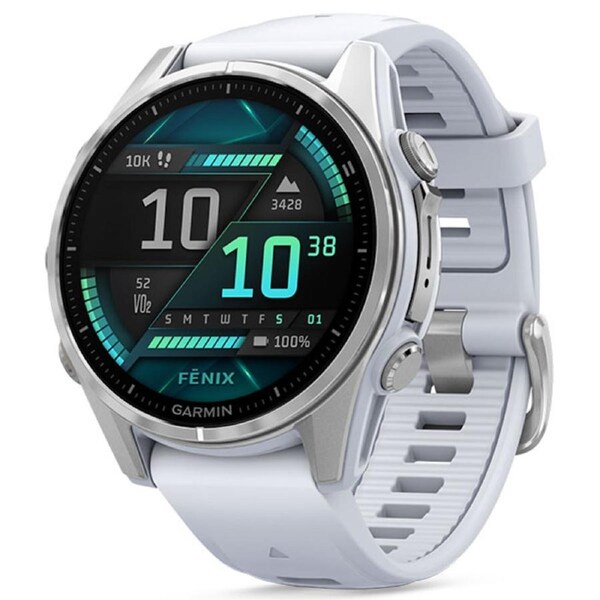 Garmin Fenix 8 Watch - Silver w Whitestone 43mm