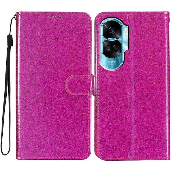 For Honor 90 Lite 5g/x50i 5g Case Stand Glittery Pu Leather Protective Phone Cover With Wallet