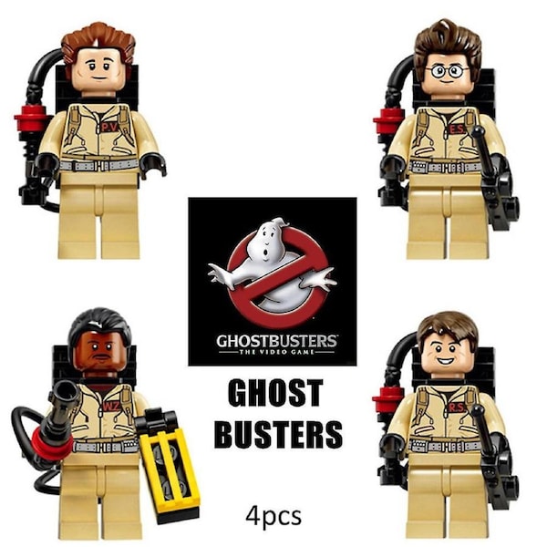 Ghostbusters Series - 4Pcs Mini Figures Building Blocks Kit - Small Ghost Busters Toy Figurines Set - Minifigures Assembled Kids Toys Gift