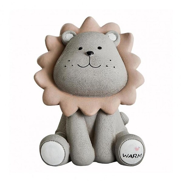 Cartoon Lion Cute Piggy Bank For Kids Birthday Gift Coin Saving Box Money Storage Case Animal Figurines Ornaments Home Decor