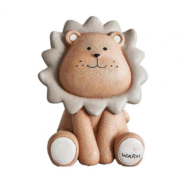 Cartoon Lion Cute Piggy Bank For Kids Birthday Gift Coin Saving Box Money Storage Case Animal Figurines Ornaments Home Decor