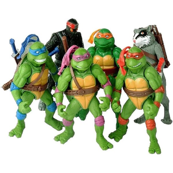6pcs Ninja Turtles Action Figure Cartoon Tartaruga Ninja Toys For ren Anime Figure Doll Birthday Gifts-r