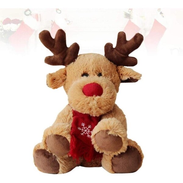 Stuffed Plush Reindeer Dolls, Christmas Elk Plush Toy, Animal Plush Dolls, Festive Gifts For Kids, 35cm