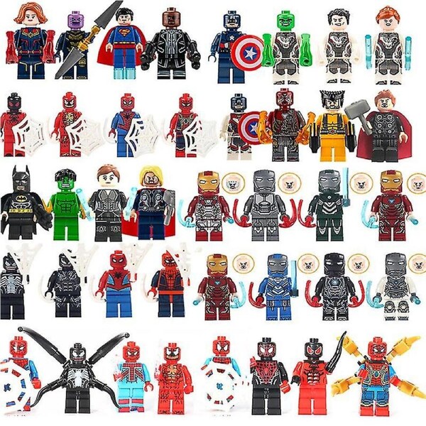40Pcs Avengers Minifigures Building Blocks Toys Action Figures Set for Kids Fans Birthday Gifts