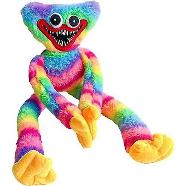 Zc Poppy Playtime Huggy Wuggy Monster Plush Toy - Multicolor Rainbow 40 Cm