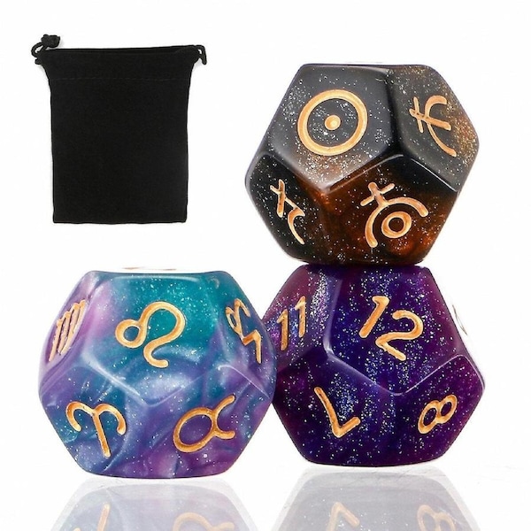 3/7Pcs polyhedral dices for dungeons dragons games d20 d12 d10 d8 d6 d4 + pouch