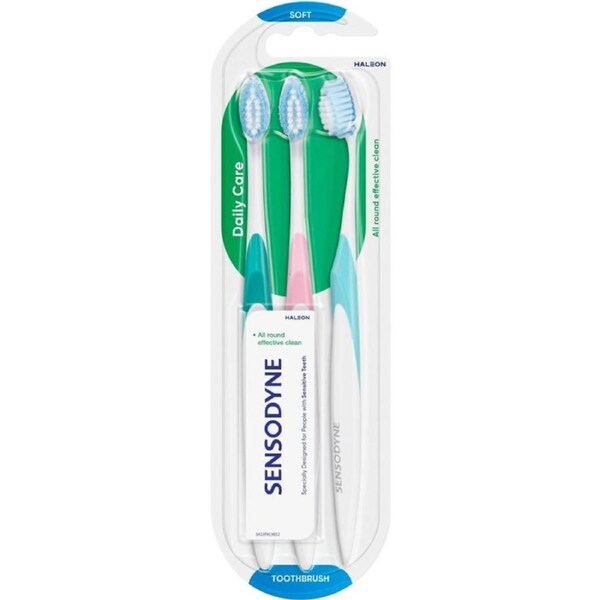 Sensodyne Daily Care Sensitive Toothbrush Soft, 3 Pack