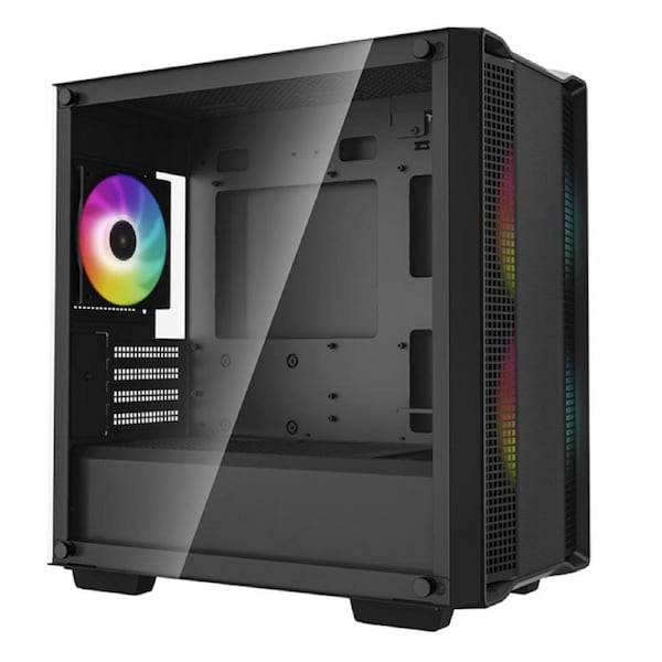 DeepCool CC360 ARGB Micro-ATX Case 3x120mm Pre-Installed ARGB Fans ,Tempered Glass Panel, Front USB3.0x1 USB2.0x1 Audiox1 R-CC360-BKAPM3-G-1
