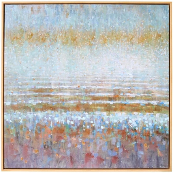 LVD Framed Canvas Rain Mustard Decorative Wall Art Home/Office Decor 100cm