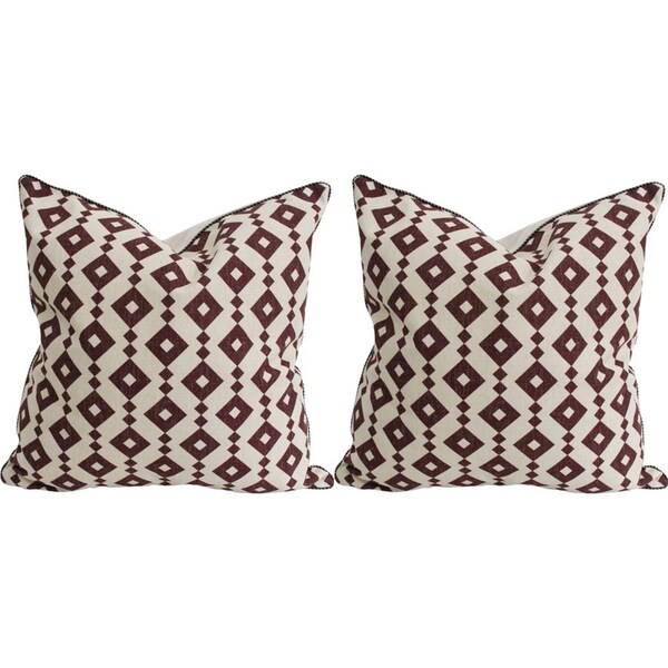 2x LVD Cushion African Diamond Decorative Home/Lounge Sofa Pillow Decor 50cm