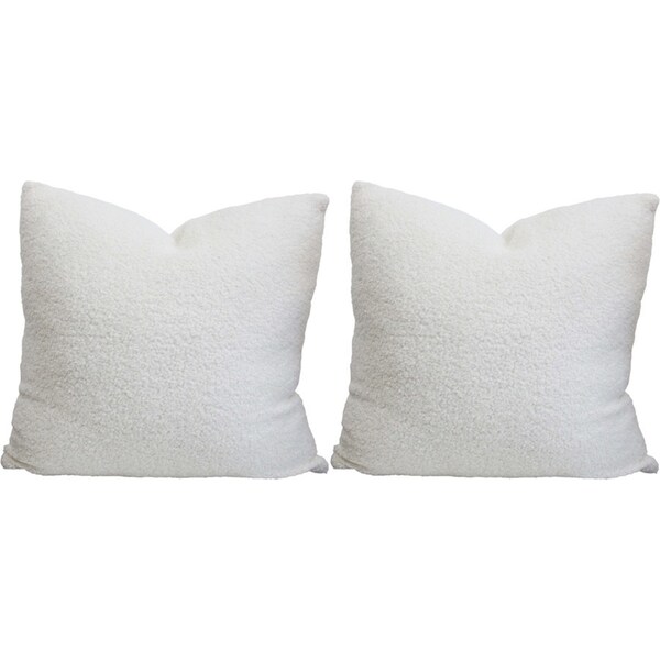 2x LVD Soft Cushion Teddy Natural Decorative Home/Lounge Bedroom Decor 45x45cm