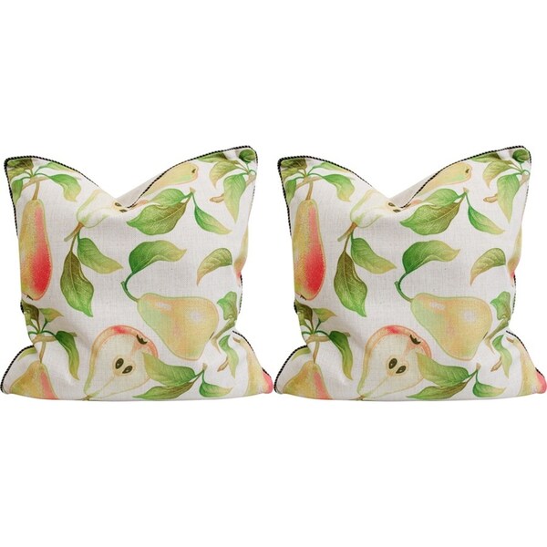2x LVD Cushion French Pear Decorative Home/Lounge Bedroom Decor 50x10cm Green