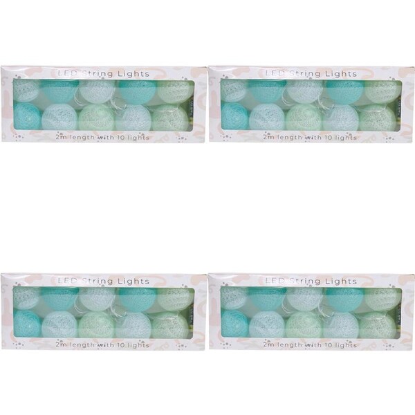 4x LVD Plastic 2m LED String 10 Lights Aquas Home/Nursery Decor Children/Baby