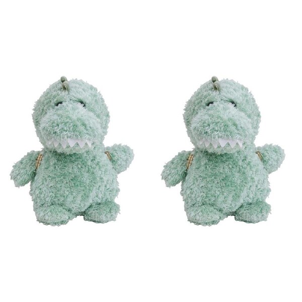 2x LVD Polyester Plush Caleb Croc Home/Nursery Decor Child/Baby 3+ 22cm Green