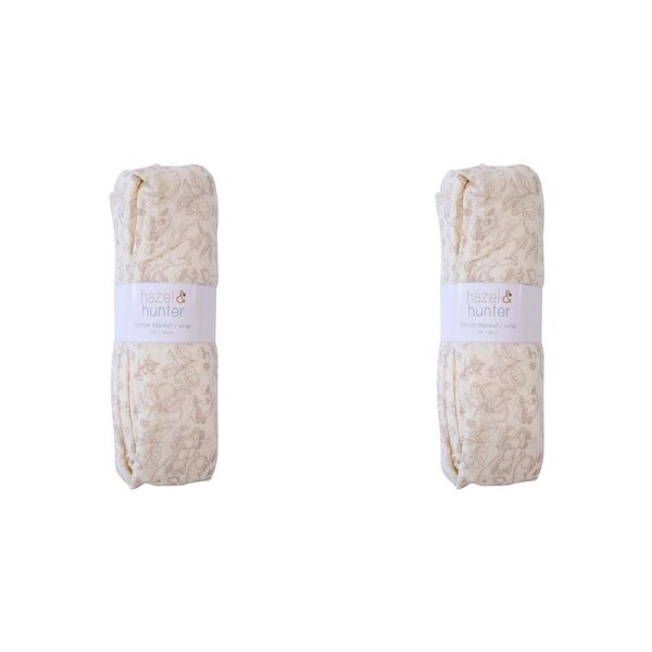 2x LVD Cotton Blanket Wrap Rabbits Home/Nursery Decor Children/Baby 100x120cm