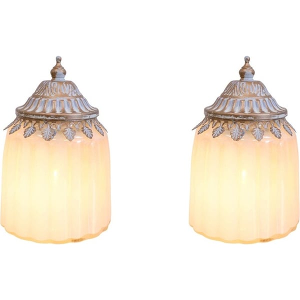 2x LVD Lantern LED Lines Decorative Lighting Tabletop Display 12cm Home Decor