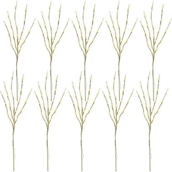 10x LVD Light Up LED Branch Decorative Lighting Home/Office Table Decor Gold