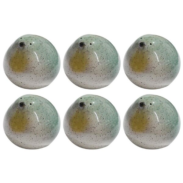 6x LVD Ceramic Birdie Ornament Medium Decorative Tabletop Statue Home Decor Sky