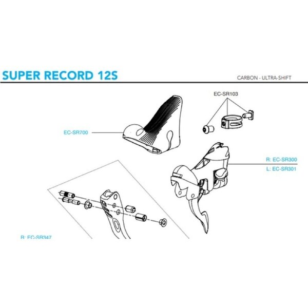 Campagnolo Left-Hand Super Record Ergopower 12S w/O B/Lever