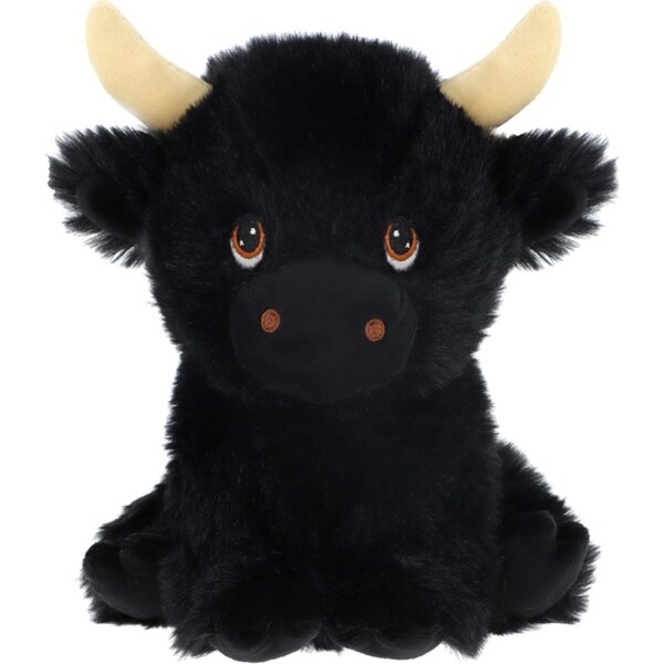 Keeleco Shaggy Cow Soft Stuffed Animal Plush Kids/Children Toy 18cm Black 3+