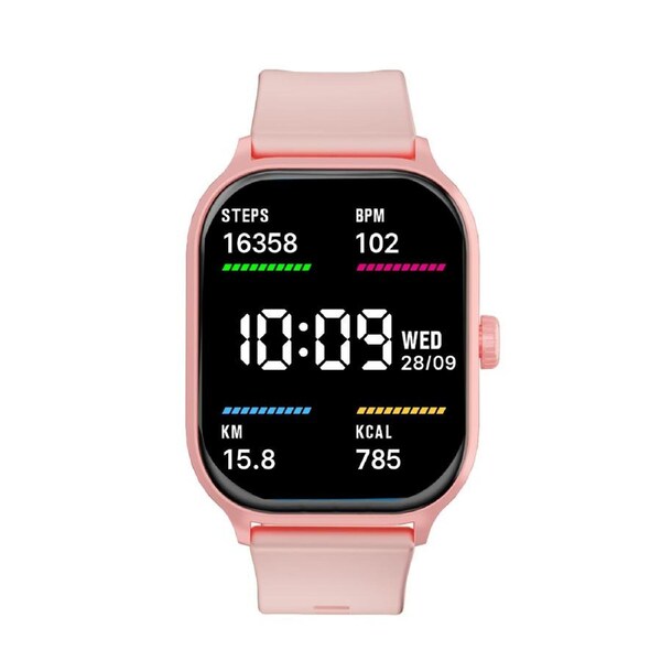 V-Fitness Smart Watch 2" Touch Screen (Pink) - Heart Rate, Sleep Tracking, Music Control, IP68 Water Resistant