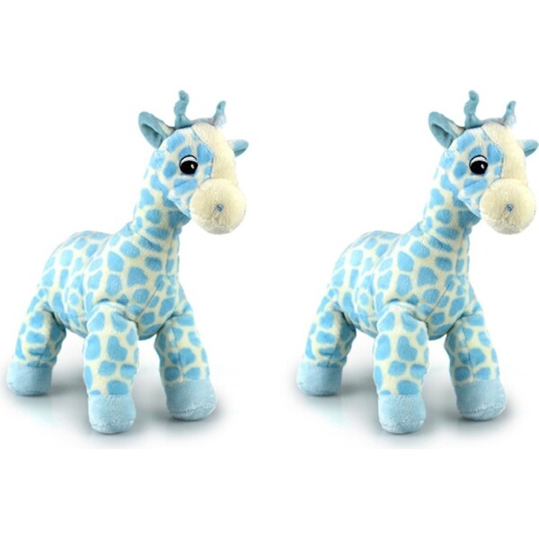 2x Korimco Twinkles Giraffe Blue Nursery Plush Kids/Children 16cm Stuffed Toy 3+