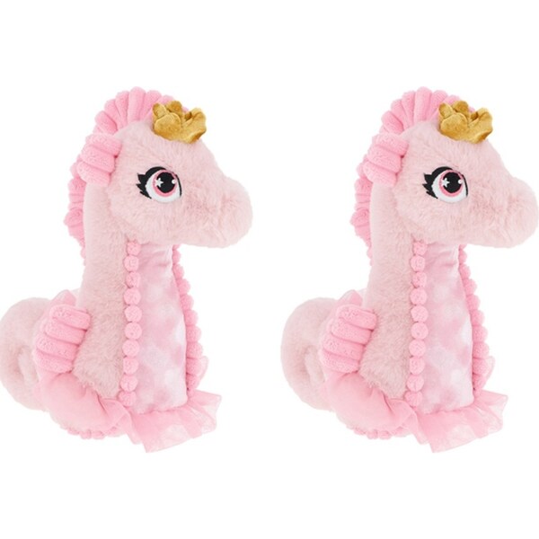 2x Keeleco Seahorse Soft Stuffed Animal Plush Kids/Child Play Toy 24cm Pink 3+