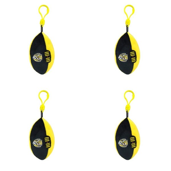 4x AFL Richmond Footy Sports Keyclip Accessory Bag Keychain Merchandise 10cm
